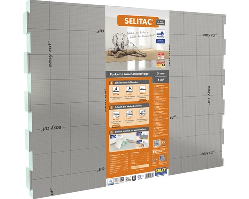 Parkett- und Laminatunterlage SELITAC® 5 mm AquaStop 5 m²
