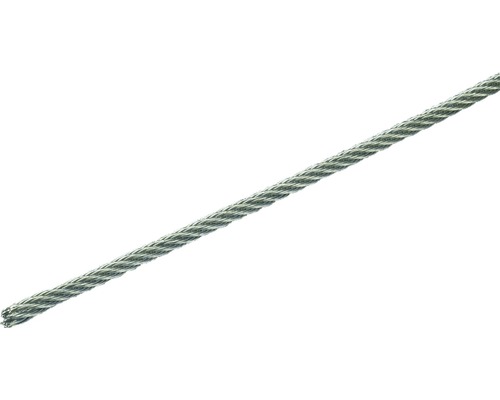Seilwerk STANKE 50 m Câble dAcier Acier Inoxydable 3 mm 7x7 Cordage en Acier Inoxydable Inox V4A A4 