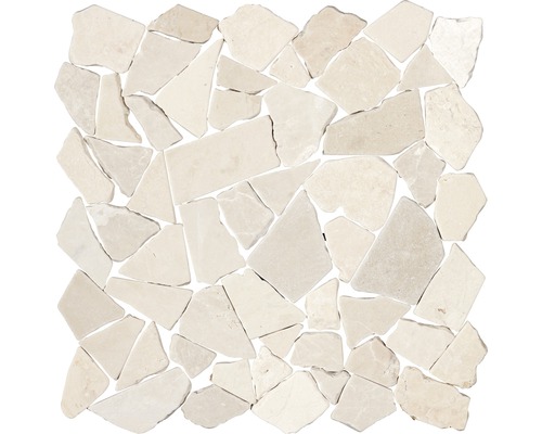 Polygonales Marmor-Natursteinmosaik Biancone 30,5x30,5 cm