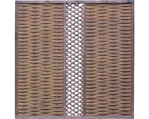 Sichtschutzelement Lafiora mit Rankgitter aus Weide 180 x 180 cm natur