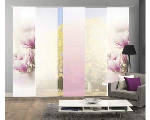 Flächenvorhang Home Fashion Magnene bunt 60x245 cm 5er-Set-0