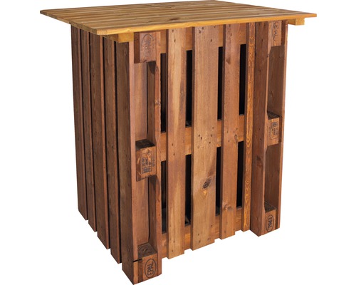 Paletten-Tisch hoch Holz 120x95x122 cm braun