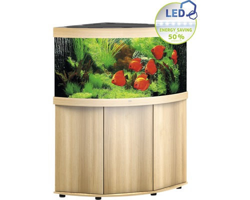 Aquariumkombination Juwel Trigon 350 LED SBX mit Unterschrank helles Holz