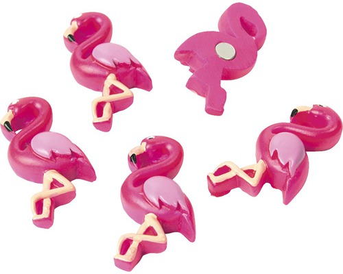 Dekomagnete Flamingo 5er-Set pink