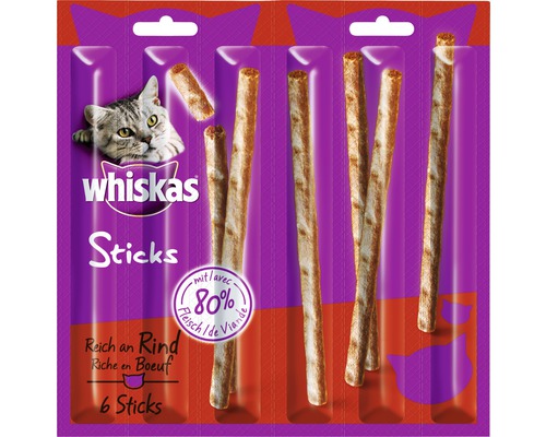 Whiskas Sticks Reich an Rind 6 Stück Whiskas Sticks Reich an Rind 6 Stück