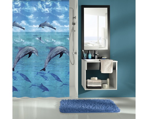 Duschvorhang Kleine Wolke Dolphin multicolor 180 x 200 cm