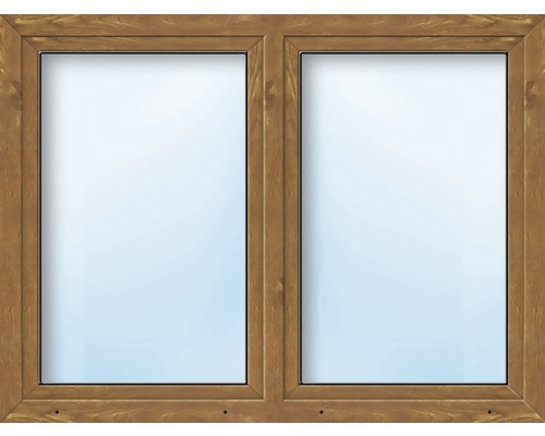 Kunststofffenster 2.Flg ARON Basic weiss/golden oak 1200x500 mm
