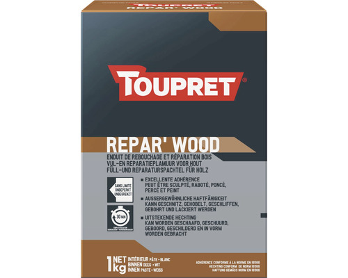 Toupret Füll- und Reparaturspachtel für Holz Repar'Wood 1 kg
