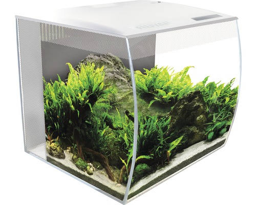 Aquarium Fluval Flex 34 L mit Beleuchtung, Filter und Fernbedienung ohne Unterschrank weiss