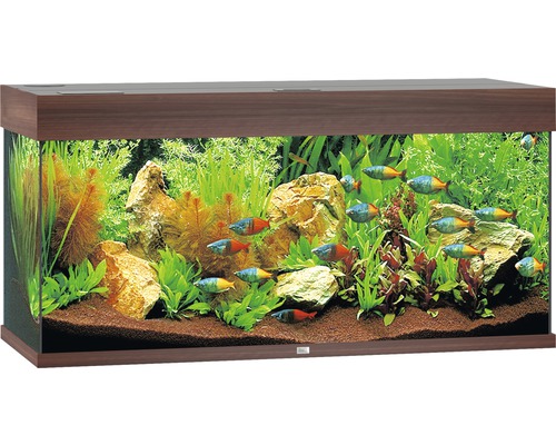 Aquarium Juwel Rio 180 LED ohne Unterschrank dunkles Holz