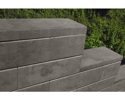 Mauersystem Trendline Mauerstein 1/1 grau-terra meliert glatt 38,0x19,0x12,5cm