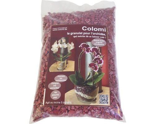 Granulat pour orchidées Colomi 1 L rouge
