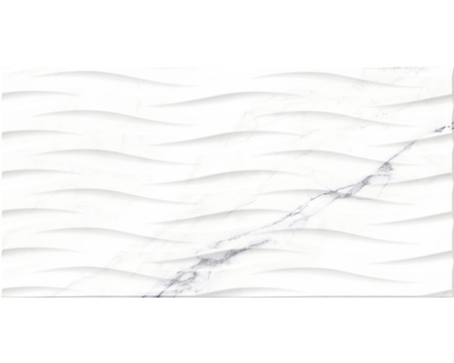 Feinsteinzeug Dekorfliese Verona blanco 32 x 62,5 cm gewellt