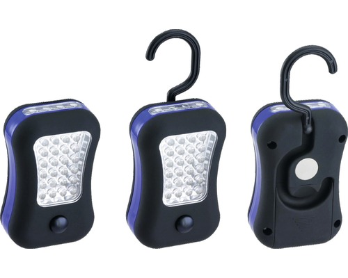 LED-Taschenlampe 24+4 LED schwarz-blau