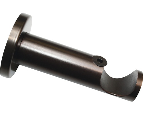 Wandträger 1-läufig für Gardinenstange mit Innenlauf Windsor bronze Ø 25 mm
