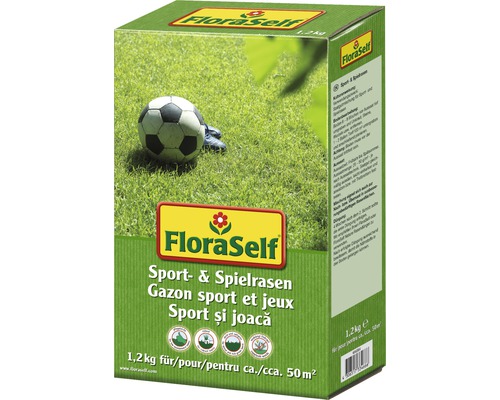 Rasensamen FloraSelf Sport- und Spielrasen 1,2 kg 50 m²