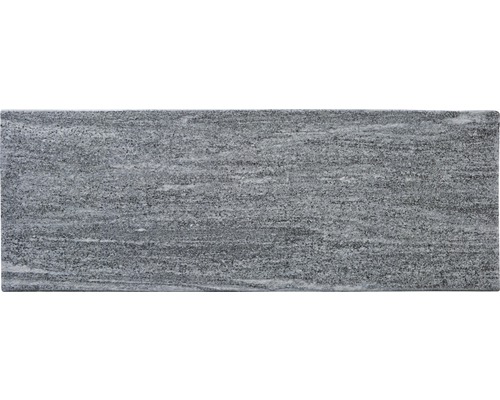 FLAIRSTONE Poolumrandung Beckenrandstein Arctic Gneis Element gerade grau 1 Längsseite gerundet 115 x 35 cm