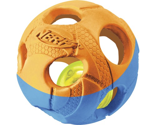 Hundespielzeug Nerf LED Ball Gr. M orange-blau