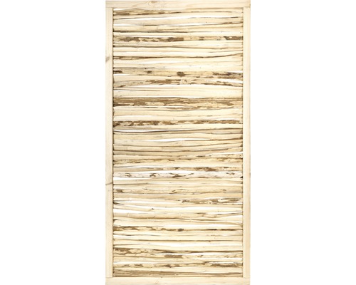 Zaunelement Haselnuss gespalten mit Rahmen 90x180 cm natur
