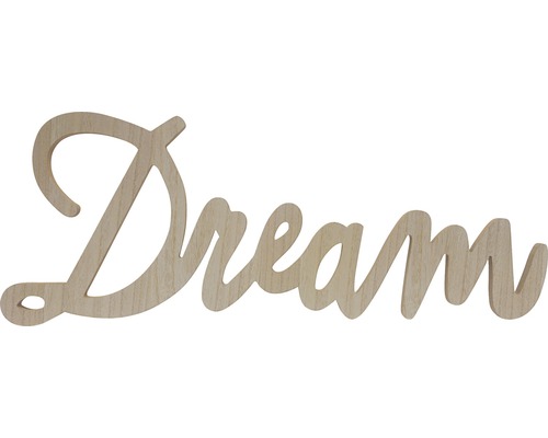 Schriftzug Dream Holz 76x29 cm