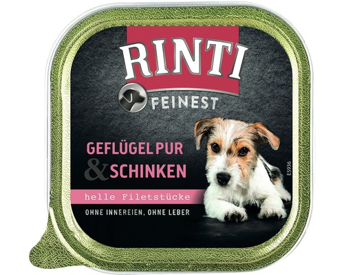 Hundefutter nass RINTI Geflügel & Schinken 150 g