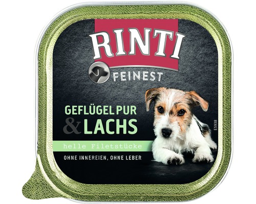 Hundefutter nass RINTI Feinest Huhn & Lachs 150 g