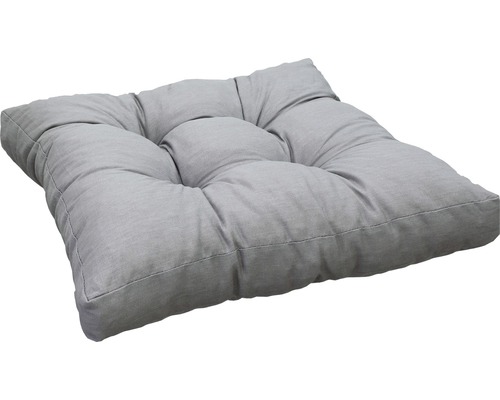 Loungekissen für Sitzfläche 60x60 cm Baumwolle hellgrau