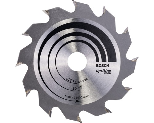 Bosch Kreissägeblatt Optiline Wood Ø 130x20 mm Z 12