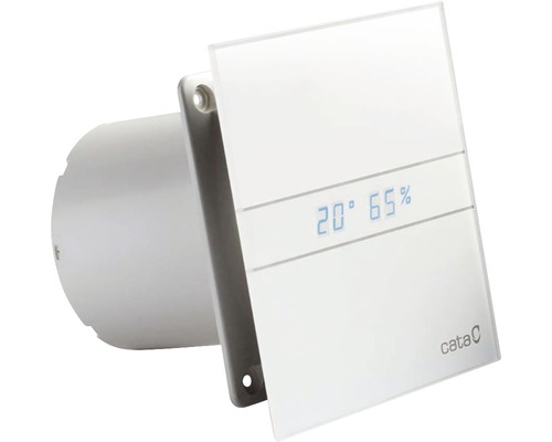 Ventilateur intégré pour puits CATA E100 GTH Ø 100 avec affichage de température et d'humidité de l'air