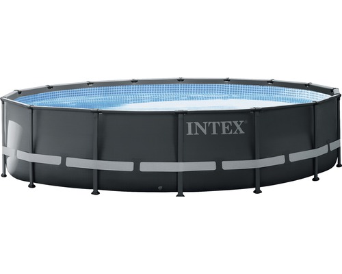 Stahlwandpool INTEX Frame Ultra Set Ø 488 H 122 cm grau
