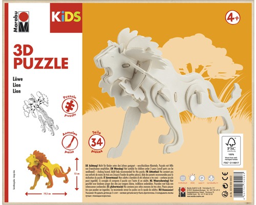 Marabu Kids 3D-Puzzle Löwe