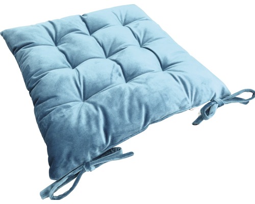 Sitzkissen Velvet blau 40x40 cm