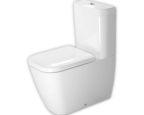 WC à fond creux DURAVIT Happy D.2 pour WC combiné blanc sur pied sans réservoir de chasse d'eau 2134090000