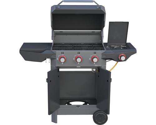 Barbecue à gaz Tenneker® Carbon 3 brûleurs + brûleur latéral