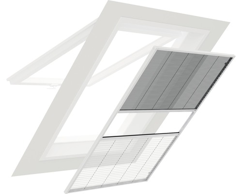 Insektenschutz home protect Plissee-Dachfenster mit Sonnenschutz weiss 130x160 cm
