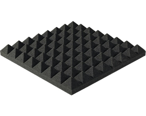 Mousse isolante acoustique Akupur plaque de mousse de forme pyramidale  40x40x3 cm - HORNBACH