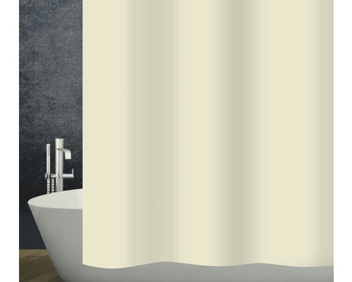 Duschvorhang Diaqua Textil Basic hell beige 180x200 cm