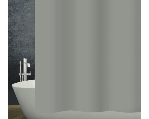 Duschvorhang Diaqua Textil Basic grau 240x180 cm