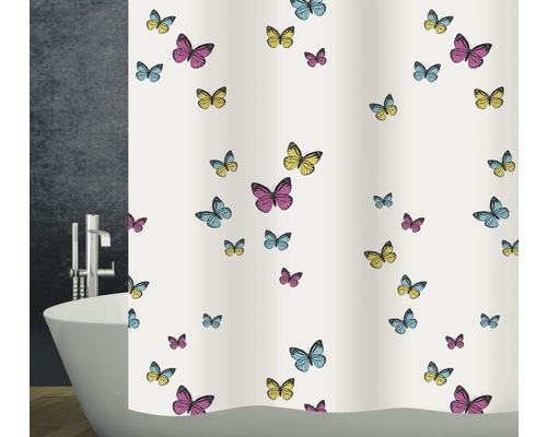 Duschvorhang Diaqua Textil Papillon 240x180 cm