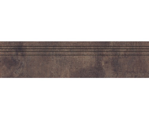 Feinsteinzeug Treppenstufe Industrial copper lappato 29,5 cm x 120 x 0,93 cm R10 B