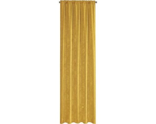 Vorhang mit Gardinenband Velvet gelb 140x280 cm