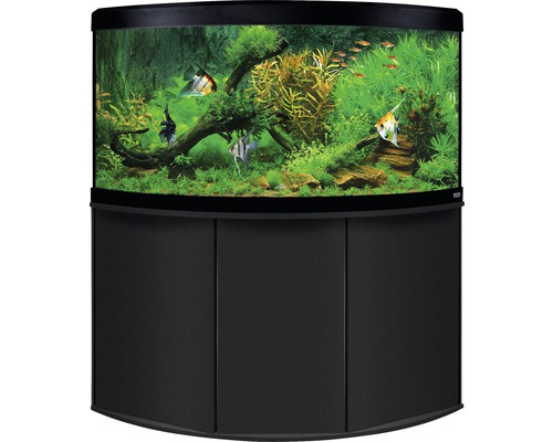 Kit complet d'aquarium Fluval Venezia 350 avec éclairage à LED, chauffage, filtre et meuble bas, noir