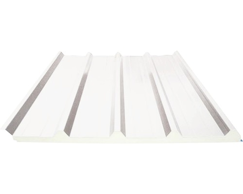 PRECIT Sandwichplatte für Dach PIR Grauweiss RAL 9002 4000 x 1000 x 40 mm