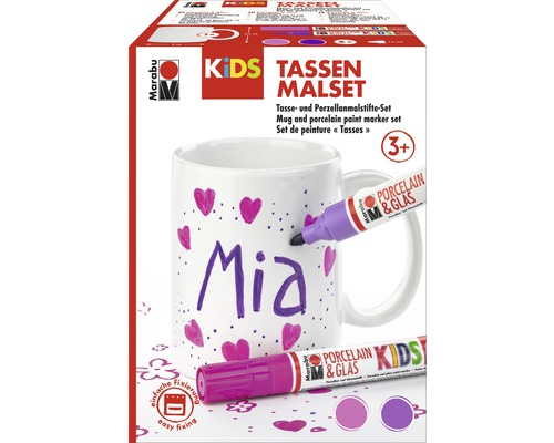 Marabu KiDS Porcelain & Glas Painter, Tassen-Set MIA