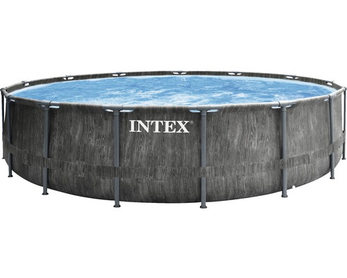 Aufstellpool INTEX Greywood Prism Set ø 457 H 122 cm grau
