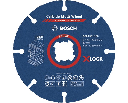 Bosch Professional Disque à tronçonner CMW Expert Ø 125x22 mm, fixation X-LOCK