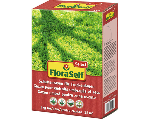 Schattenrasen für Trockenlagen FloraSelf Select 1 kg / 35 m²