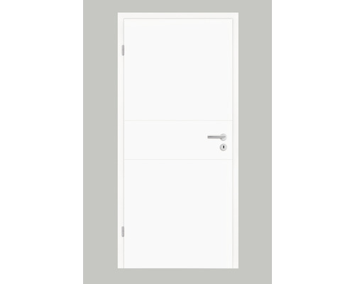 Zimmertür Pertura Tilda 11 Design weiß (ähnlich RAL 9003) 86x198,5 cm Links