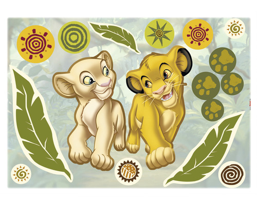 Wandtattoo Sticker Simba an Nala 50 x 70 cm