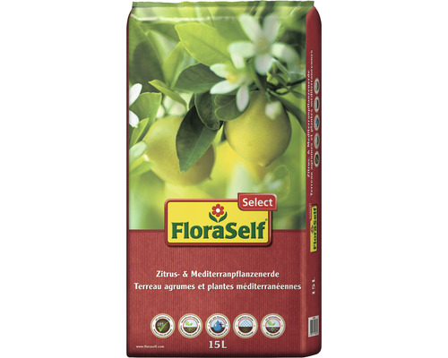 Terreau pour agrumes et plantes méditerranéennes FloraSelf Select® 15 l
